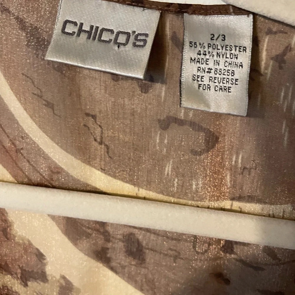 Chico’s Sheer 3/4 Sleeve Mixed Animal Print Kimono Style Chico’s 2/3 or … - Picture 3 of 5
